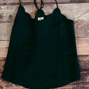 J crew scalloped razor back cami tank